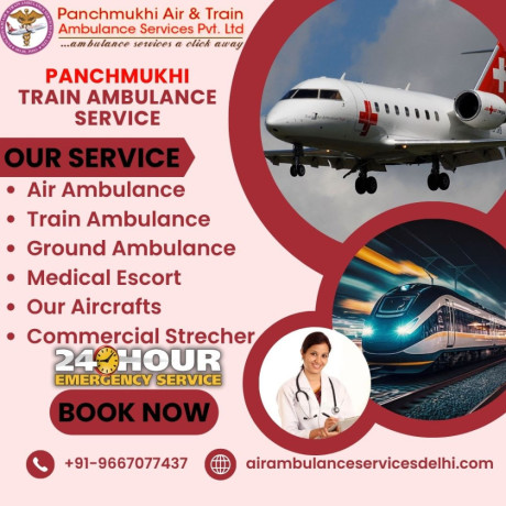 most-affordable-and-convenient-panchmukhi-train-ambulance-from-ranchi-to-chennai-big-0
