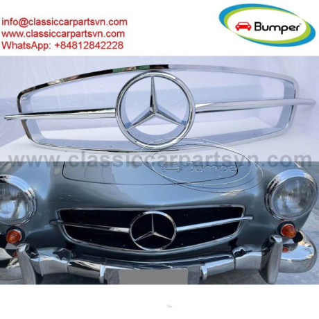 front-grille-for-mercedes-190sl-roadster-year-1955-1963-big-0